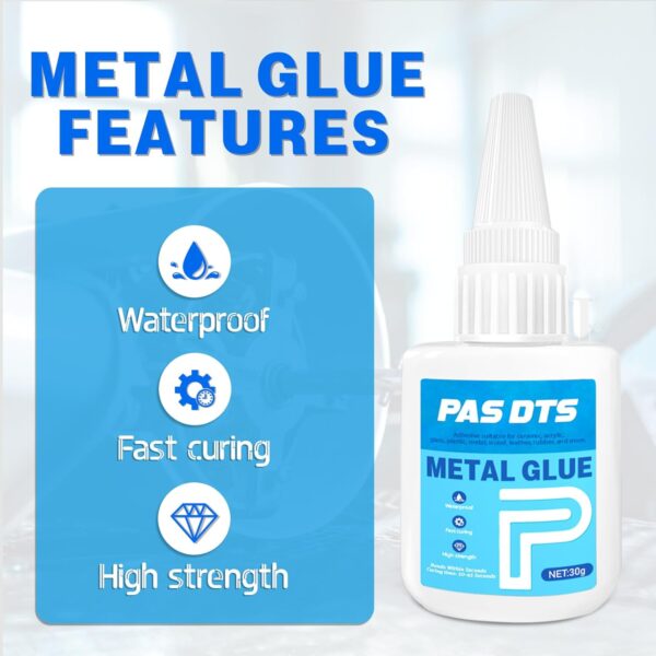 30g Fast-Drying Metal Glue for Stainless Steel, Aluminum, Jewelry - Image 3