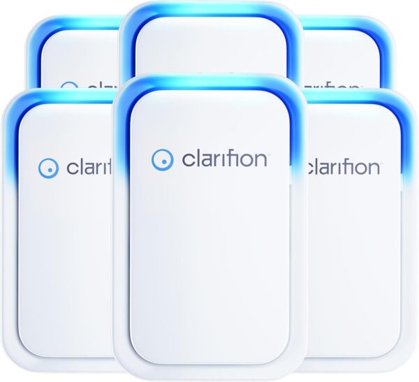 Clarifion - 6 Pack Air Ionizers for Home, Quiet Freshener