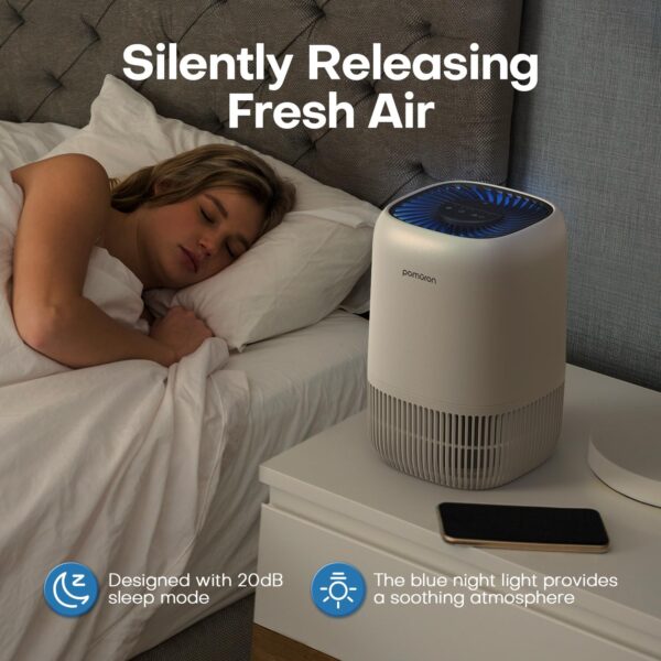 POMORON Portable Air Purifier for Bedroom/Home, H13 True HEPA Filter - Image 5