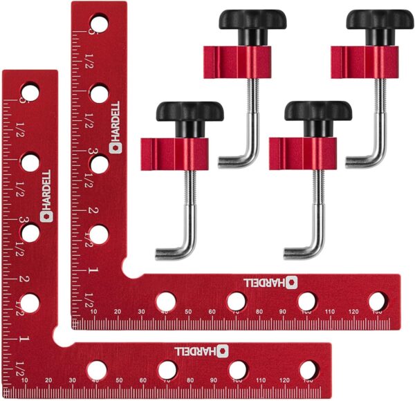 HARDELL 90 Degree Positioning Squares for Woodworking Corners