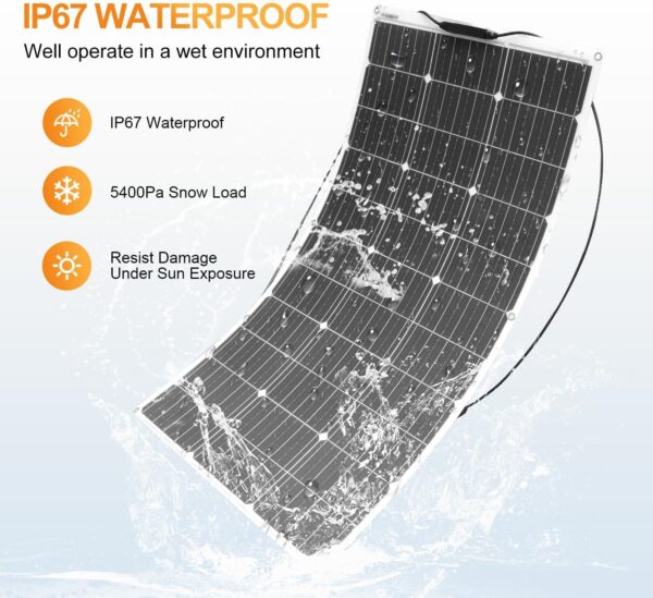 200W Flexible Solar Panel for Marine, RV, Boat, Trailer - Image 6