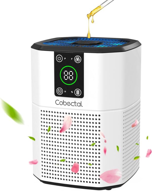 Desktop Air Purifier with True HEPA Filter & Aroma Function