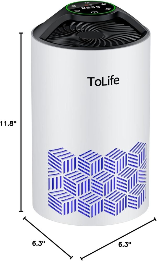 Tolife HEPA Air Purifier for Bedroom, Pets, Allergies, Virus - Image 8