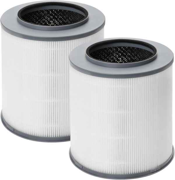 2 Pack True HEPA Air Purifier Replacement Filter, 1,000 Sq. Ft. Capacity