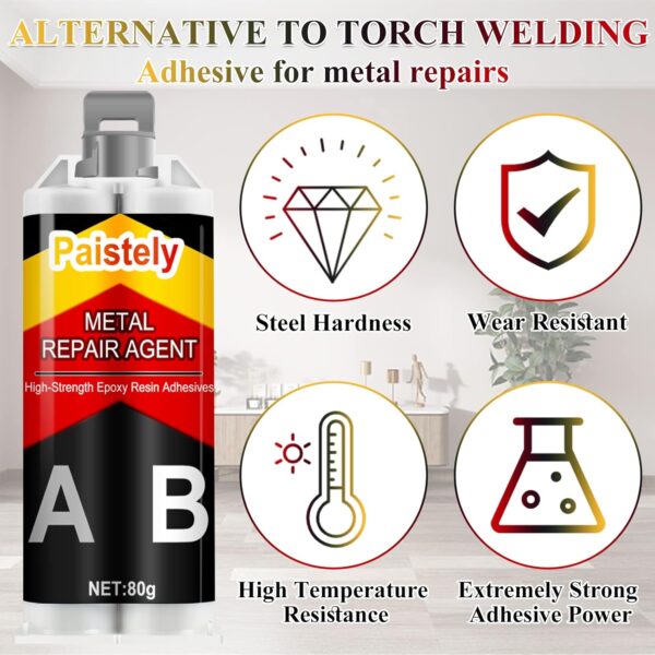 High Strength Metal Glue Bonds Metal (40g*2) Repair Epoxy - Image 3