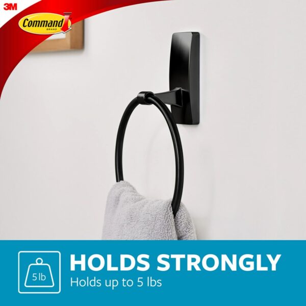 Matte Black Command Hand Towel Holder: Water & Rust Resistant - Image 5