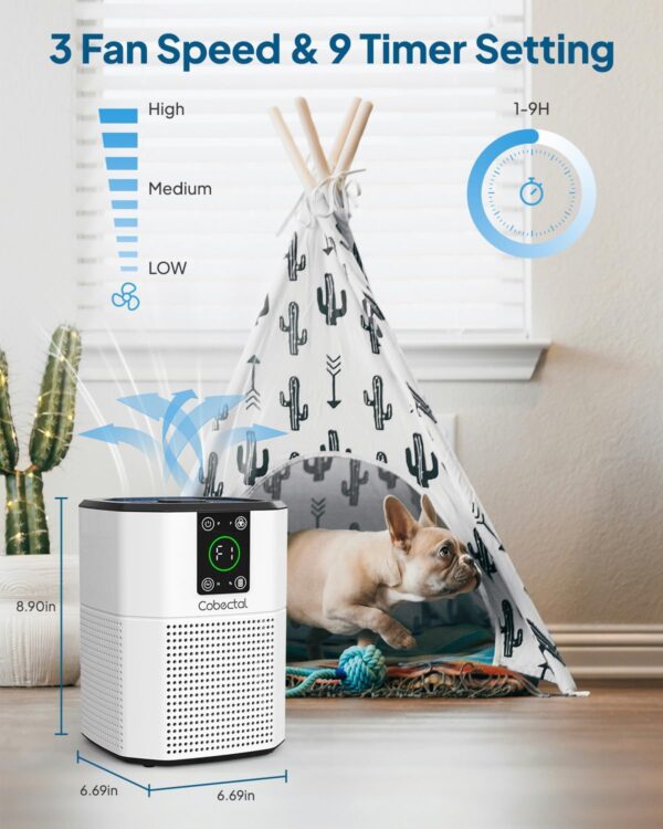 Desktop Air Purifier with True HEPA Filter & Aroma Function - Image 7