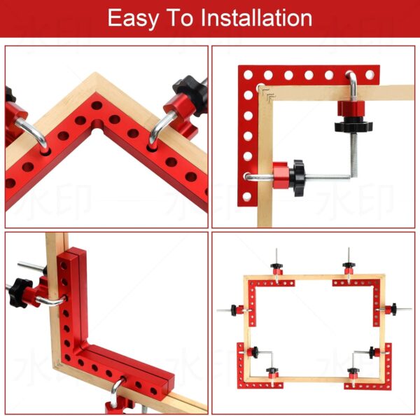 4Pack 5.5Inch Aluminum Alloy Right Angle Clamps for Woodworking - Image 4