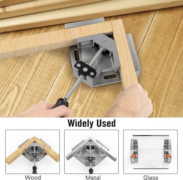 Housolution 90° Aluminum Corner Clamp [4 PACK] Woodworking Tool - Image 3