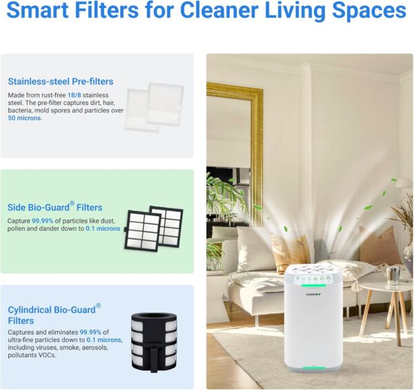 Nuwave Oxypure Air Purifier: Large Room, Smart Cleaner, App Control - Image 3