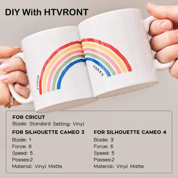 HTVRONT White Permanent Vinyl Roll for Cricut - 12" x 14 FT - Image 7