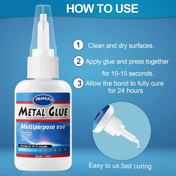 Metal Repair Super Glue, 30g Adhesive for Stainless Steel - Image 5