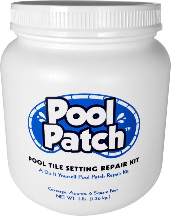 Pool Patch Gray Tile Adhesive Repair Kit - 3 lb