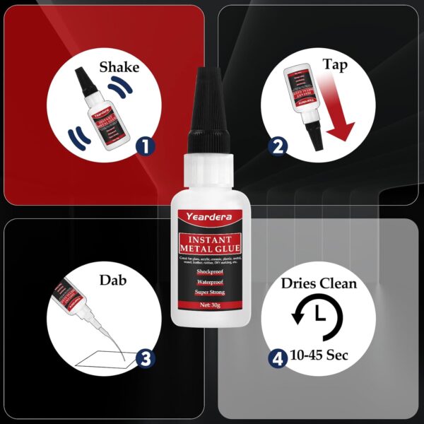 Metal Repair Glue for Metal, Glass, DIY Craft - Image 4