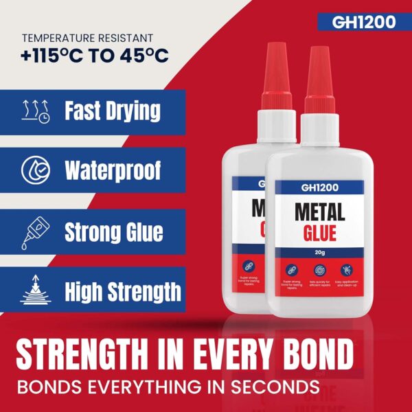 GH1200 Metal Glue: Crystal Clear, Heat & Cold Proof - Image 4