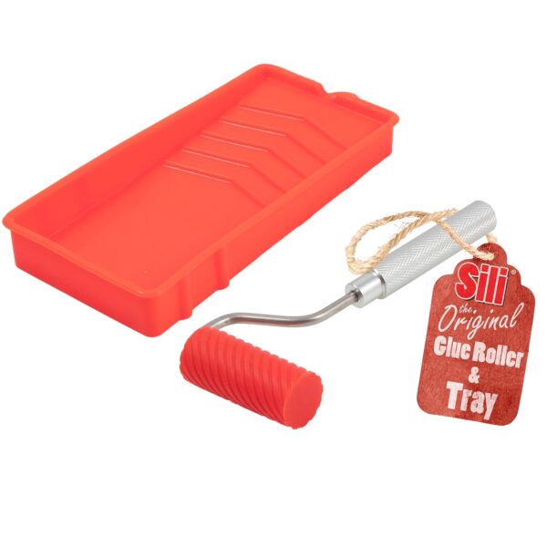 Sili Glue Roller & Tray for Crafts, Woodworking Projects