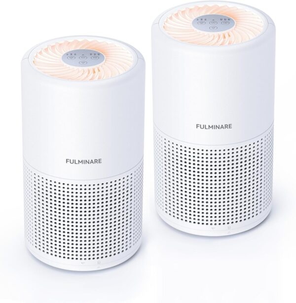 FULMINARE H13 True HEPA Air Purifier (White 2 Pack)