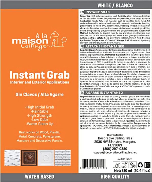 A la Maison Instant Grab Adhesive - High-Strength, Water-Resistant Glue (6-Pack) - Image 4