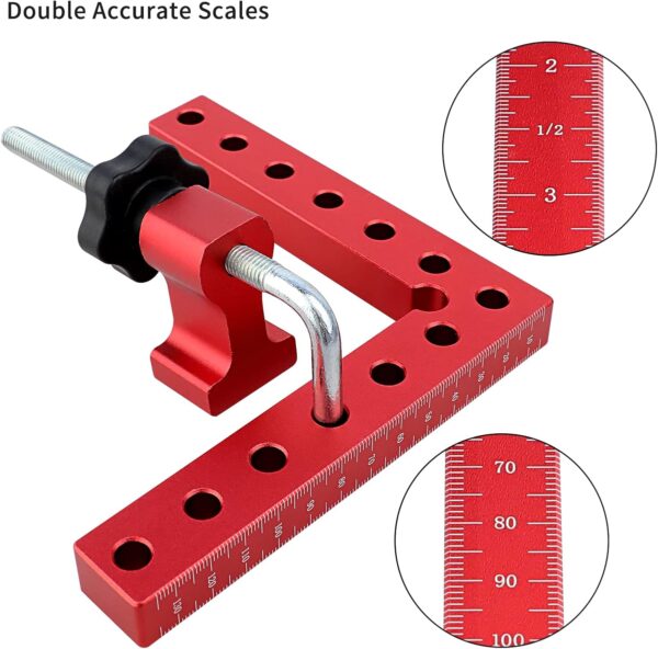 ATOLS 90 Degree Positioning Squares, 5.5" Aluminum Alloy (4 Pack) - Image 3