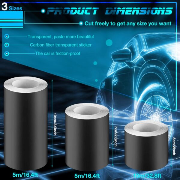 Matte Black Vinyl Wrap Kit for Car, 3 Rolls - Image 2