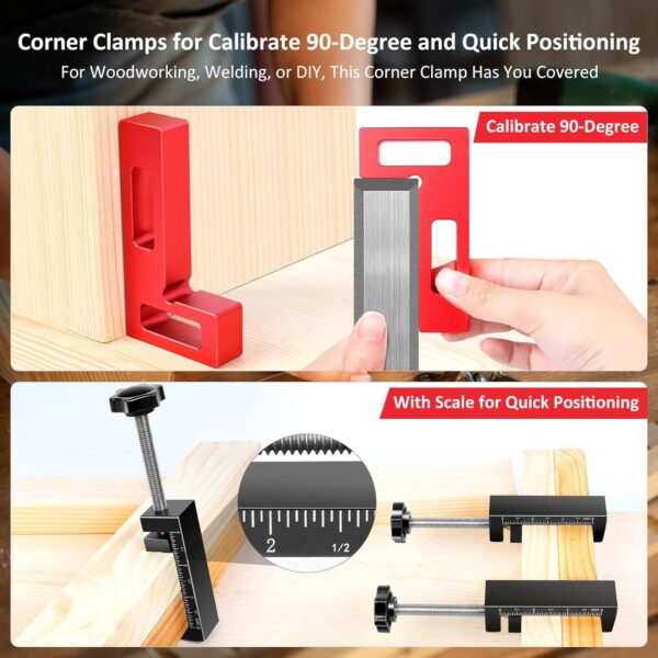 4 Pack Aluminum Corner Clamps for Woodworking - Image 4