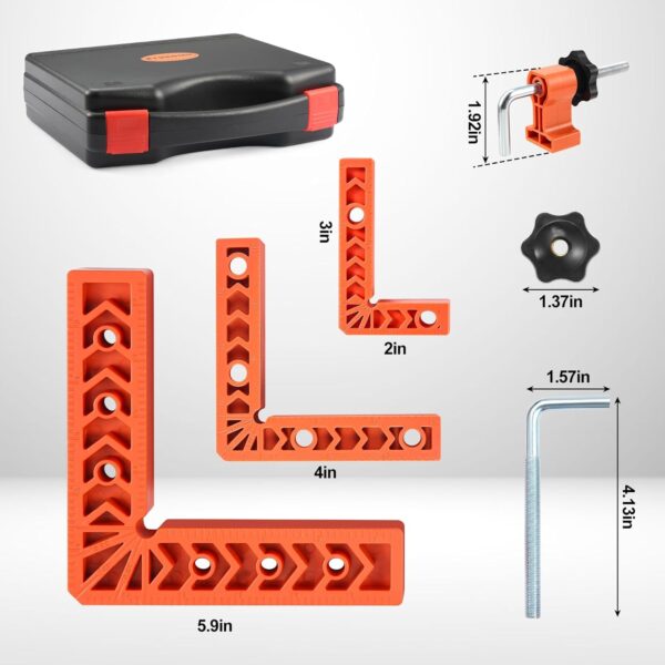 12pc 90 Degree Clamp Set for Woodworking Frames & Boxes - Image 2