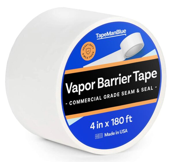 USA-made 4" x 180' Vapor Barrier Tape for Moisture Barriers