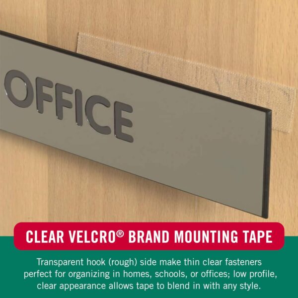 VELCRO Brand Thin Clear Tape | 15 Ft x ¾” | Cut Strips | Home Office or Crafts - Image 5