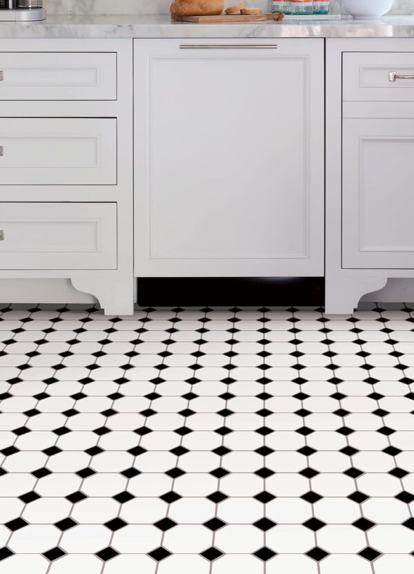 Black Peel & Stick Floor Tiles by FloorPops Hudson - Image 4