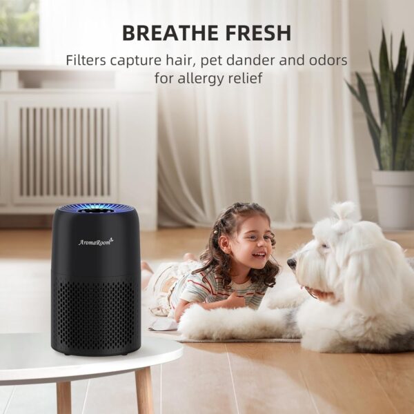 AromaRoom HEPA Air Purifier for Allergies, Pets, Smoke, Odor - Image 9