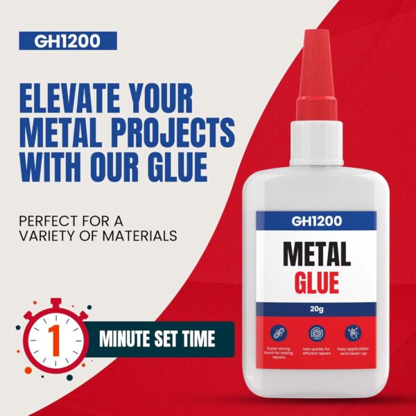 GH1200 Metal Glue: Crystal Clear, Heat & Cold Proof - Image 2