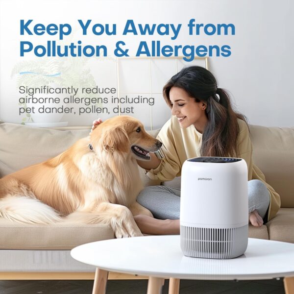 POMORON Portable Air Purifier for Bedroom/Home, H13 True HEPA Filter - Image 2