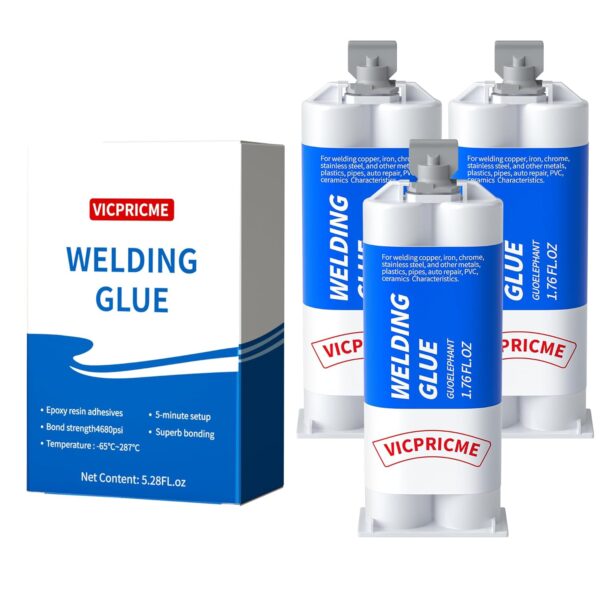 Metal Epoxy Glue for Metal, Plastic, Ceramic (3 pcs)