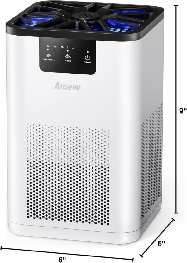 AROEVE Air Purifier with Aromatherapy Function, White - Image 8