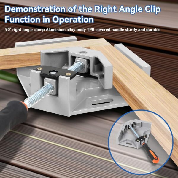 Adjustable 90 Degree Corner Clamp for Woodworking and Framing - Image 6