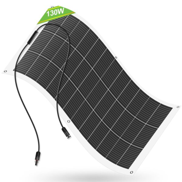 130W 12V Monocrystalline Flexible Solar Panel for Off-Grid, RV, Boats