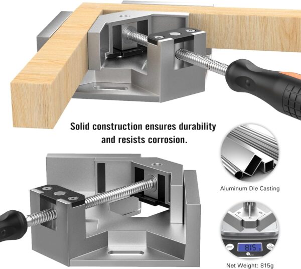 Housolution 90° Aluminum Corner Clamp [4 PACK] Woodworking Tool - Image 2