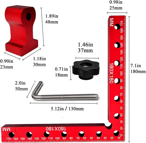 4Pack 7.1 inch 90 Degree Woodworking Angle Clamp - Image 4