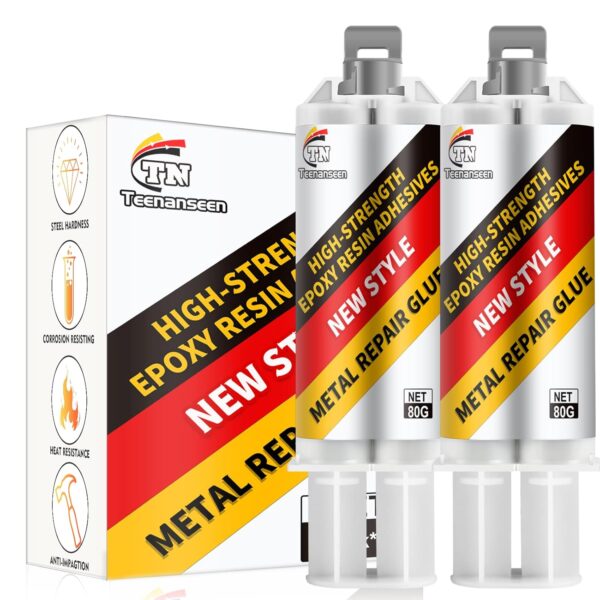 Professional Grade Metal Repair Glue, 2 Pack for Metal, Plastics, Ceramics