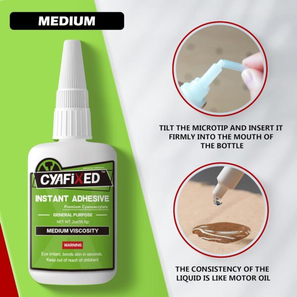 Medium Viscosity CA Glue for Home Repair, 4 oz. - Image 6