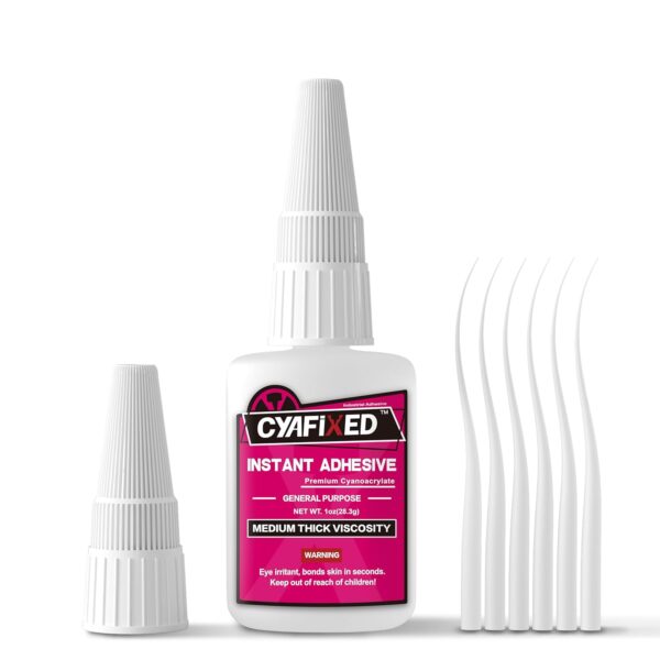 Medium-thick CA glue for 3D printing and hobby models.