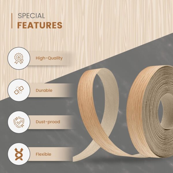 50ft 3/4" Premium Wood Grain Edge Banding Tape - Image 3