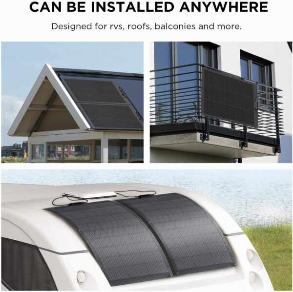 EF ECOFLOW 100W Flexible Solar Panel: IP68 Waterproof, Off-Grid Compatible - Image 7