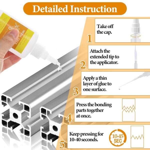 50g Metal Glue for Metal, Stone, Glass Repair - Image 6