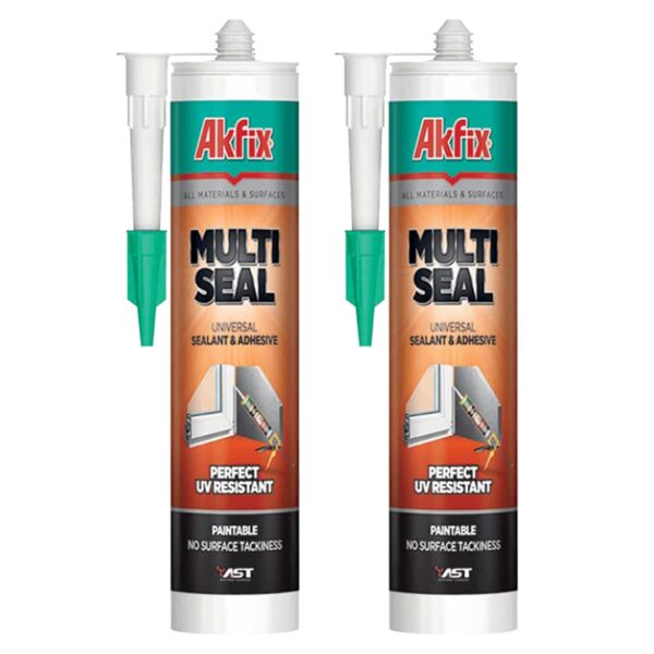 Akfix Hybrid Polymer Sealant - All Purpose Adhesive | 2 Pack, 9.8 Oz.