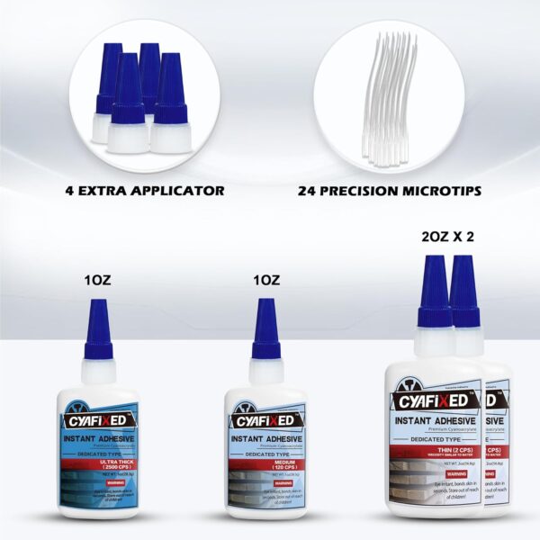 CA Glue Set for Woodworking - 2 oz Each - Image 2