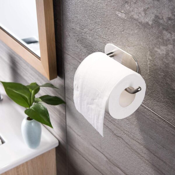 YIGII Adhesive Toilet Paper Holder - Self Adhesive Stainless Steel - Image 3