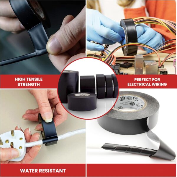 GGR Supplies Professional Grade PVC Electrical Tape: 600V, 176F - Image 4