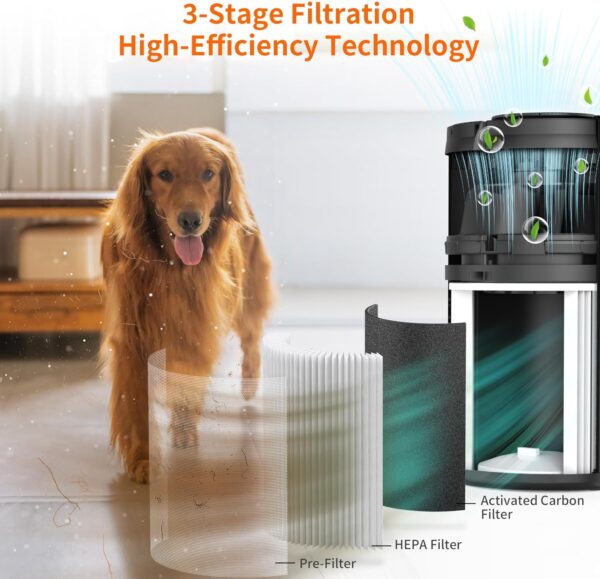 AIRROMI Pet Air Purifier for Bedroom, HEPA Filter, 990 Ft² - Image 3