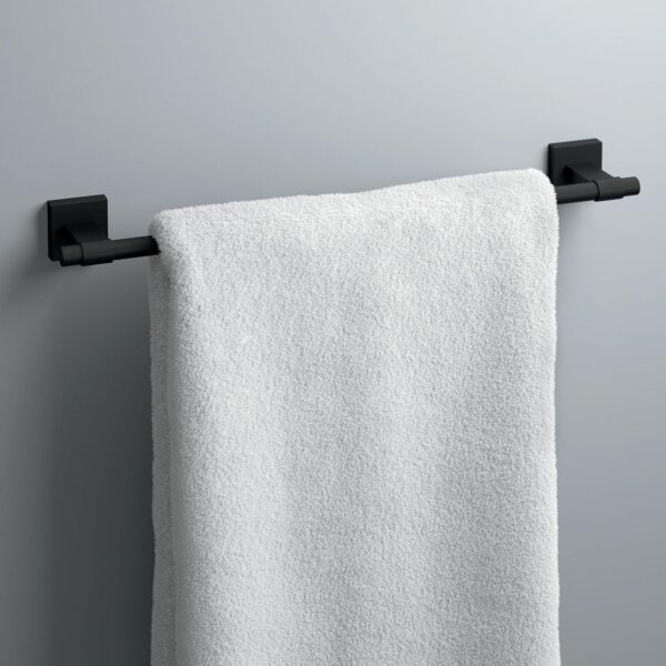 Franklin Brass Maxted 18" Matte Black Towel Rack - Image 2